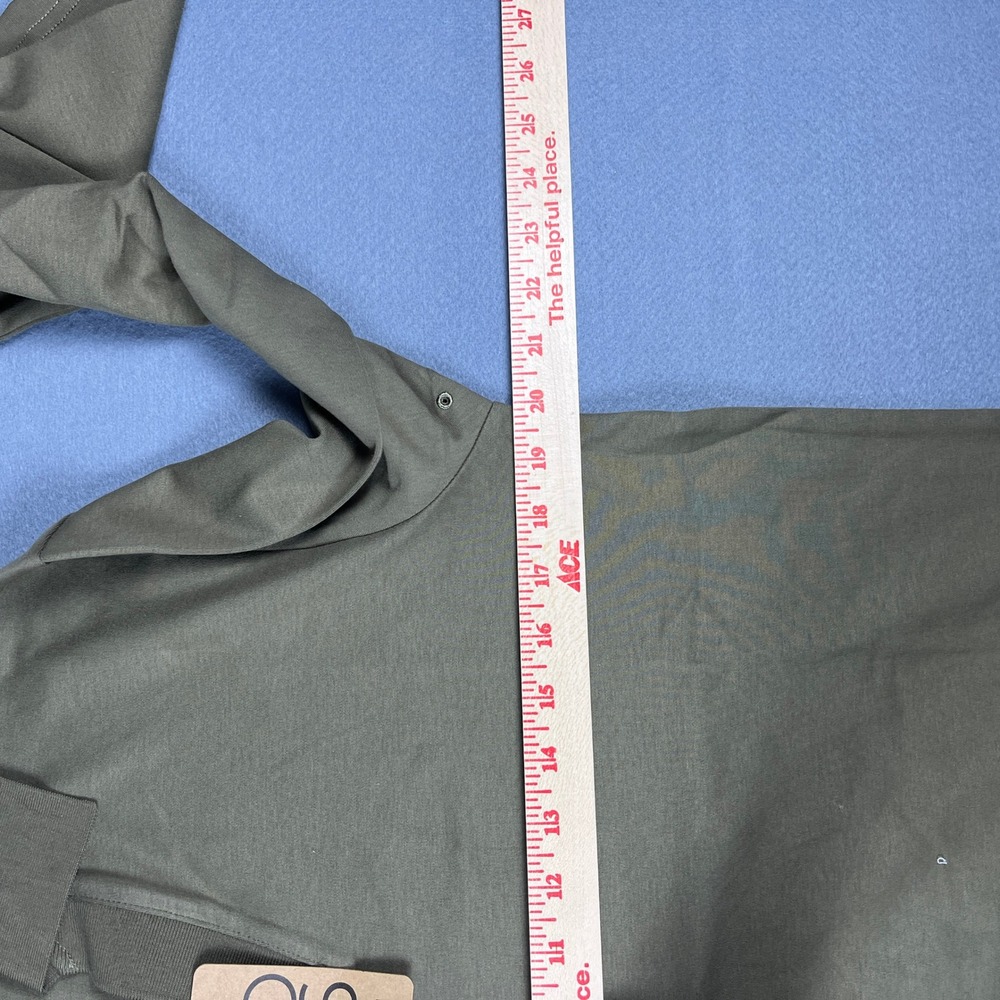 CO THIRTY SIX Mens Long Sleeve Johnny Collar Polo Shirt Olive Green Medium NWT - Picture 8 of 9